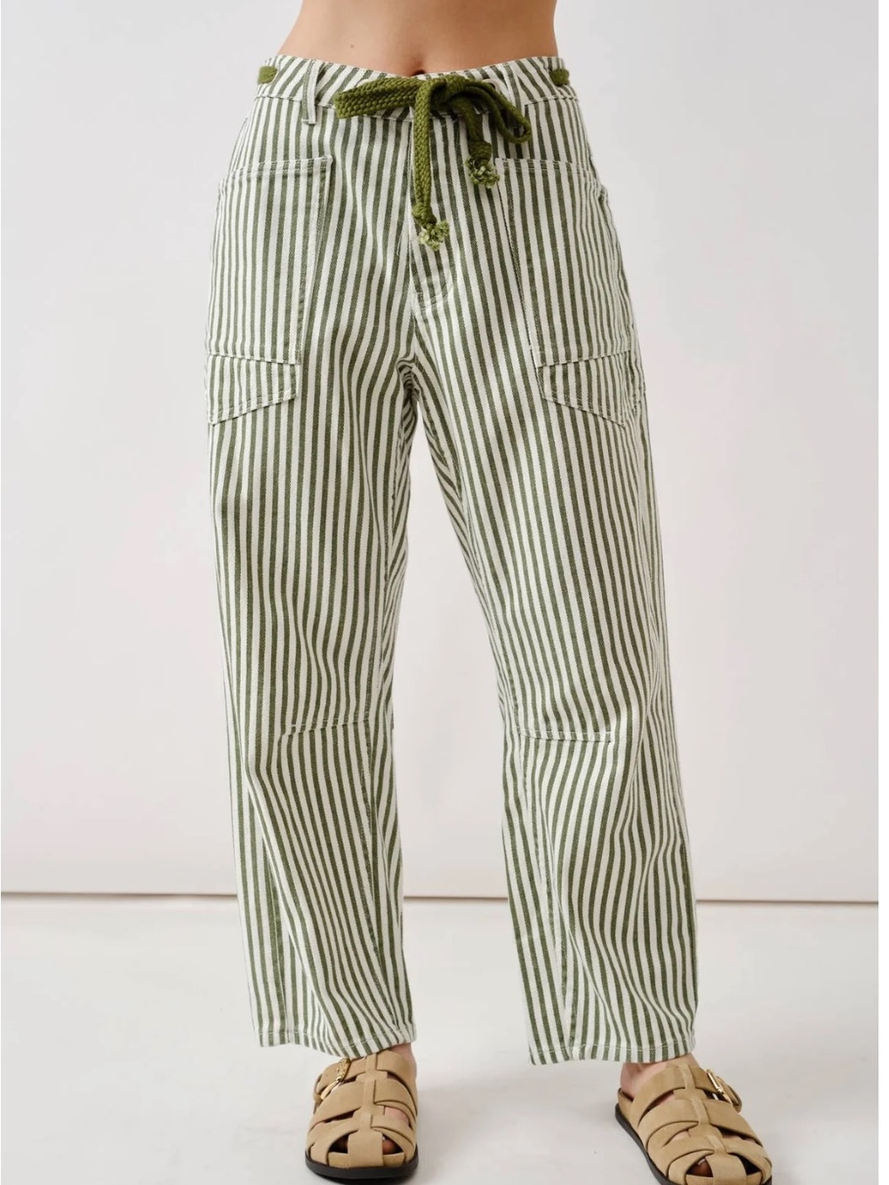 Striped Barrel Pants Lg